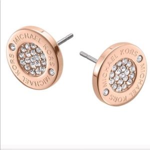 Rose Gold Michael KORS Brilliant Stud Earrings